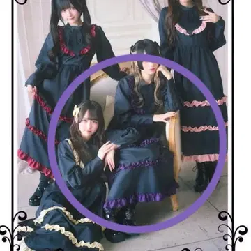 타마야네 x 시마무라 큐루링떼시떼미떼 원피스 4L 퍼플 타마야네