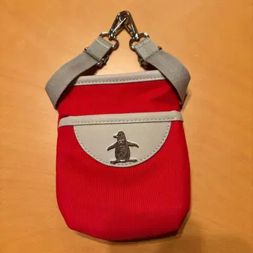 레드 펭귄 로고 파우치