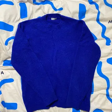 BEAUTY&YOUTH 크림프 코튼 울 믹스 크루넥 니트