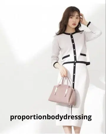 proportionbodydressing 바이컬러 니트 셋업 M