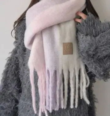 mellowneo 멜로우네온 볼륨 블록 체크 머플러