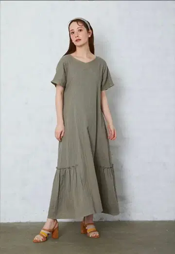 [] 롱 원피스 / 카키