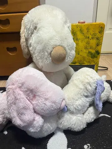 스누피 봉제 인형 3마리 세트
