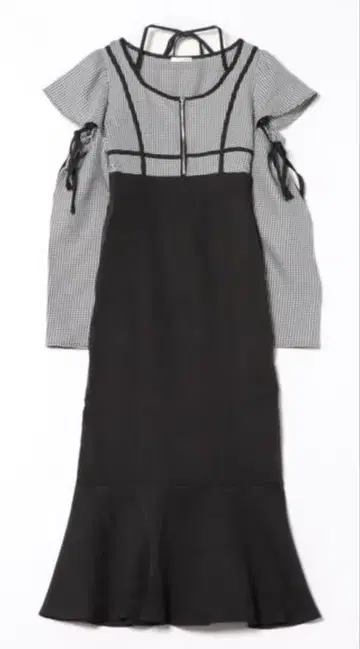 아프레 주르 긴팔 플레어 머메이드 원피스