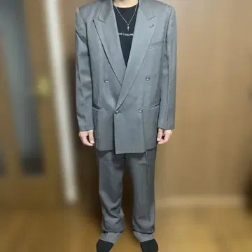 REGRET MAN 그레이 더블 브레스트 수트