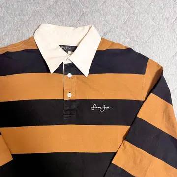 스트라이프 긴팔 피케 셔츠