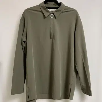 EDIFICE 카키 긴팔 셔츠 지퍼 포함