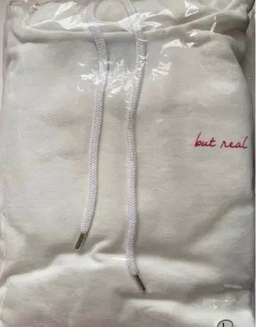 미야세 류비 but real 후드 부착 후드티 후디 화이트 L