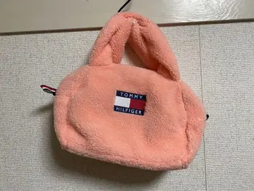 TOMMY HILFIGER 플리스 토트백 핑크