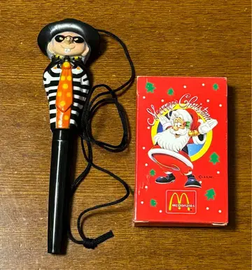 맥도날드 밀토이 햄버거 판매원 볼펜 카드놀이 맥 산타