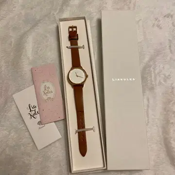 LIAKULEA 심플 브라운 가죽 손목시계
