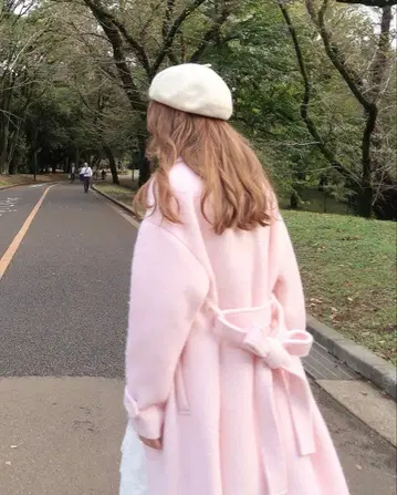 British classical long coat (pink)