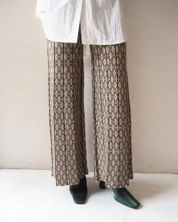 [TODAYFUL] 패턴 니트 레깅스 니트 팬츠 38 베이지