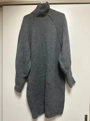 [ G.V.G.V. ] 울 100% 그레이 니트 원피스