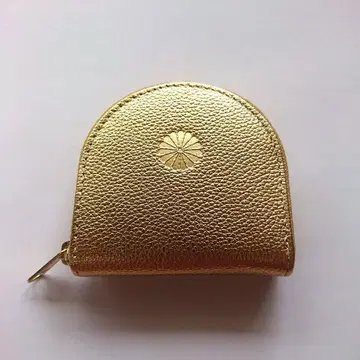 [ 미사용 새상품 ] 황궁 골드 동전 지갑 코인 케이스 국화 문양
