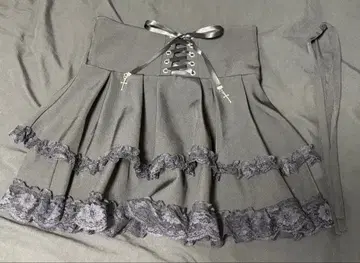 [ MA*RS ] 크로스 참 포함 스핀들 치마바지 / 블랙