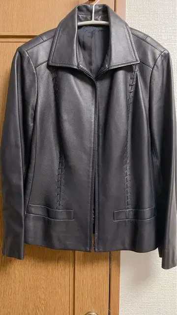 [새상품급 레리안 양가죽 가죽 자켓 레어 컬러 다크 네이비 빅 사이즈