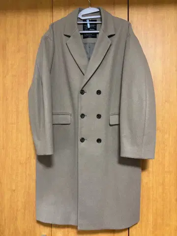 레이지블루 베이지 더블 브레스트 체스터 코트 M