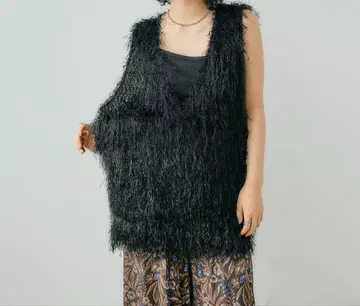 LEPSIM 프린지 슬릿 베스트 튜닉