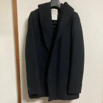 스테판 슈나이더 후드 부착 울 코트