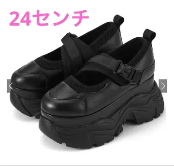 GRL 블랙 통굽 메쉬 벨트 스니커즈 ci483 24cm