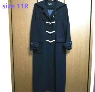 여성용 롱 더플 코트 블랙 색상 11Rsize