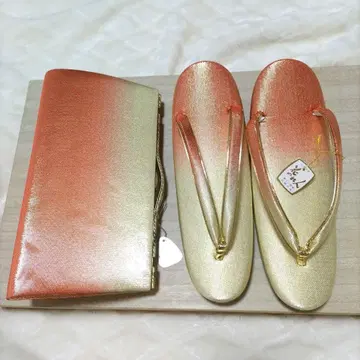 조리 23cm 일본 의류 백 세트 주홍색 골드