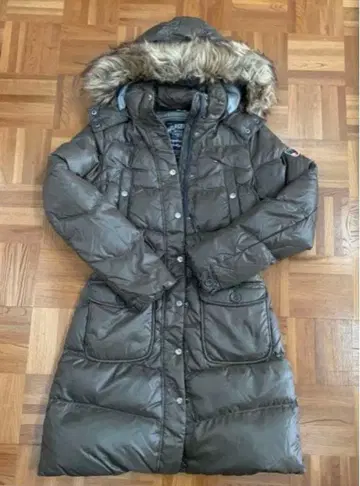 힐피거 데님 다운 코트 다운 코트 S 카키