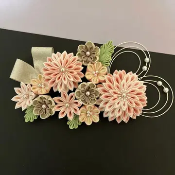 츠마미 세공 머리 장식 성인식 졸업식 T209