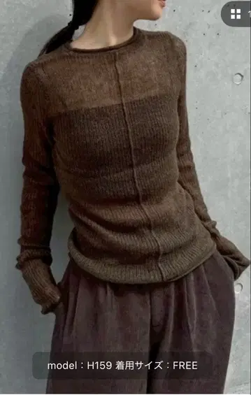 select MOCA by son 센터라인 니트 브라운 FREE