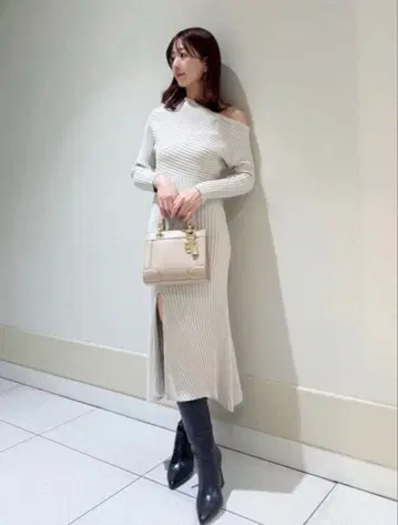 snidel 원숄 아지메 니트 원피스 스나이델 원피스