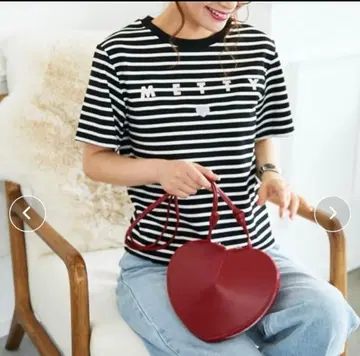 Myu 하트 숄더백 빨간색 한국 패션