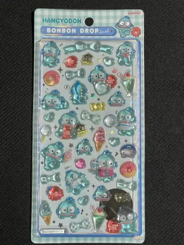 [정품] 산리오 캐릭터즈 모자 꽁지 드롭 씰 한교동