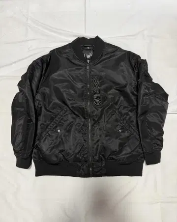 유니클로 +J 하이브리드 다운 오버사이즈 MA-1 블루종