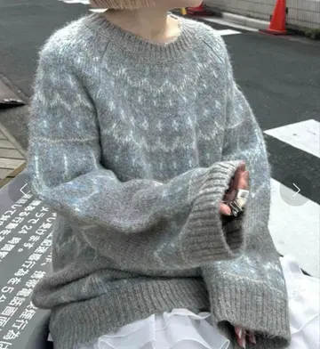 Alley by w closet 페어아일 패턴 니트 풀오버