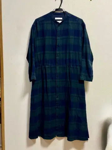 내추럴 런드리 N/L 블랙워치 체크 셔츠 원피스