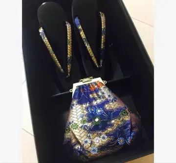 [ 박스 없음 ] 조리 백 세트 블랙 일본 의류 기모노