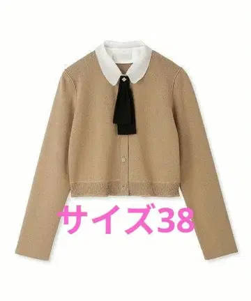 CELFORD 디태처블 총침 가디건 38 니트 보우 리본