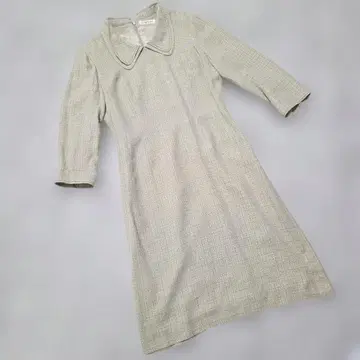 YUKI TORII 긴팔 카라 부착 롱 원피스 그레이 계열