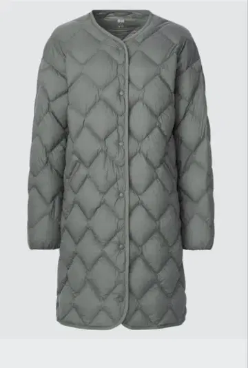 유니클로 울트라 라이트 다운 릴랙스 코트 올리브 S