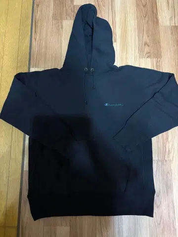 챔피온 리버스 위브 후드티 블랙