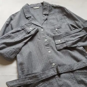 스튜디오 클립 그레이/면 헤링본 프론트 오픈 코트 원피스