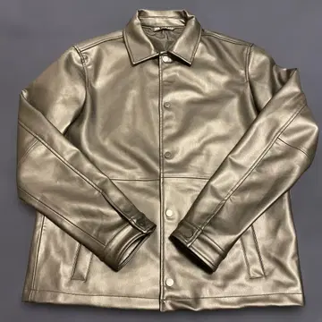 [ 심플 ] ZARA 실버 합성 피혁 자켓