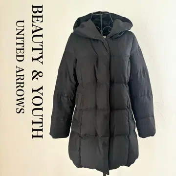 BEAUTY & YOUTH 유나이티드 애로우즈 후드 부착 다운 자켓