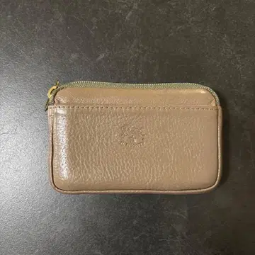 일비종떼 베이지 가죽 코인 케이스