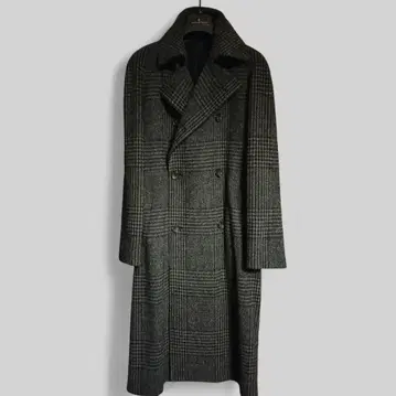 TAGLIATORE 더블 브레스트 벨티드 코트 글렌 체크