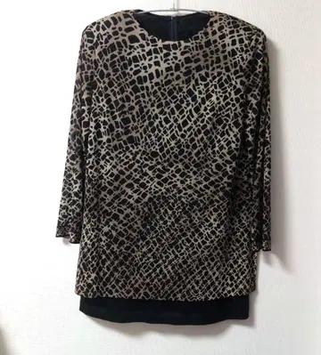 레오나르 레오파드 무늬 긴팔 튜닉