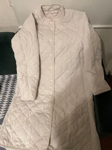 무인양품 아이보리 퀼팅 롱 코트 M 사이즈
