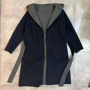 유나이티드 애로우즈 리버서블 후드 부착 울 혼방 롱 코트