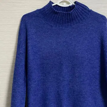 여성용 니트 스웨터 상의 블루 계열 GU